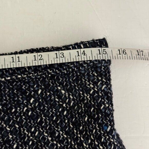 Theory NEW Autumn Tweed Mini Skirt Blue Black White Career Office Classic Sz 6 - Picture 7 of 10
